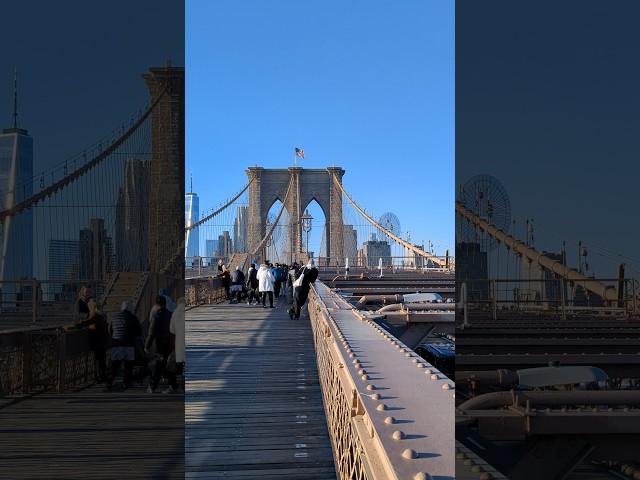 "Brooklyn Bridge Bliss: The Cityscape That Never Sleeps  #NYCViews #BrooklynBridge"