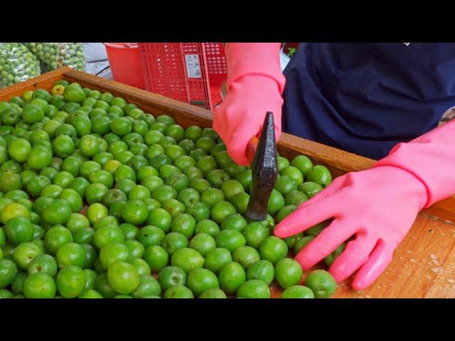 Crunchy！Pickled Plum Fruits and Smoothie, Crispy Green Plums / 脆脆脆梅Q梅製作, 梅子冰砂 - Taiwanese Food