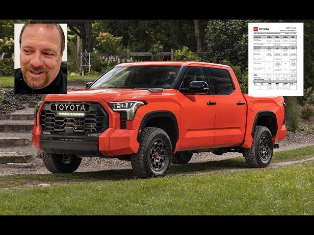 2022 Toyota Tundra Towing, payload specs official