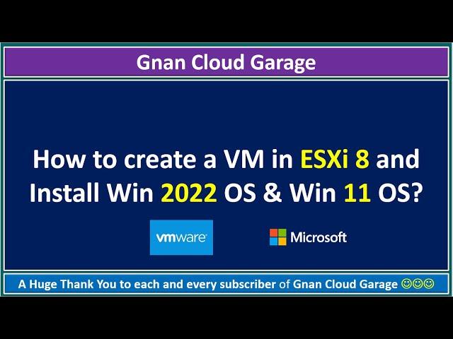 How to create a VM in ESXi 8 and Install Win 2022 OS ? #lab