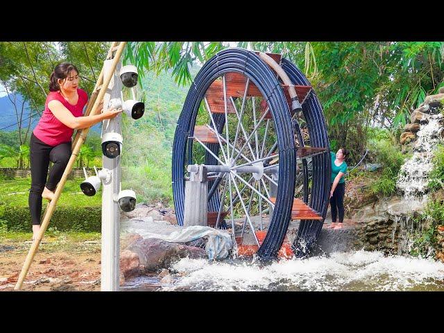 90 Days To Create Giant Water Wheel To Provide Water & Build Bamboo Bridge from Start To Finish