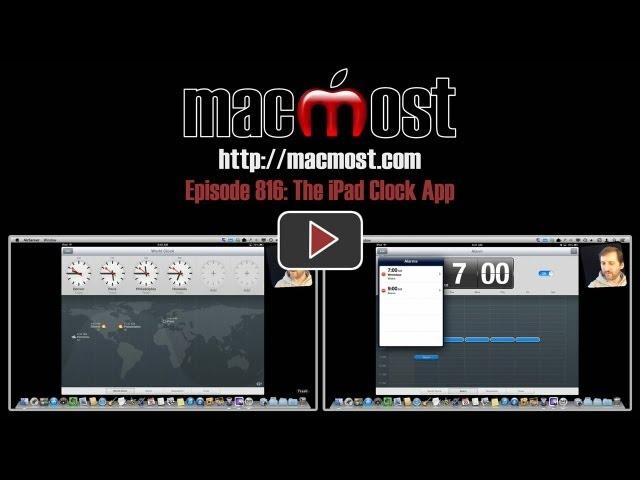 The iPad Clock App (MacMost Now 816)