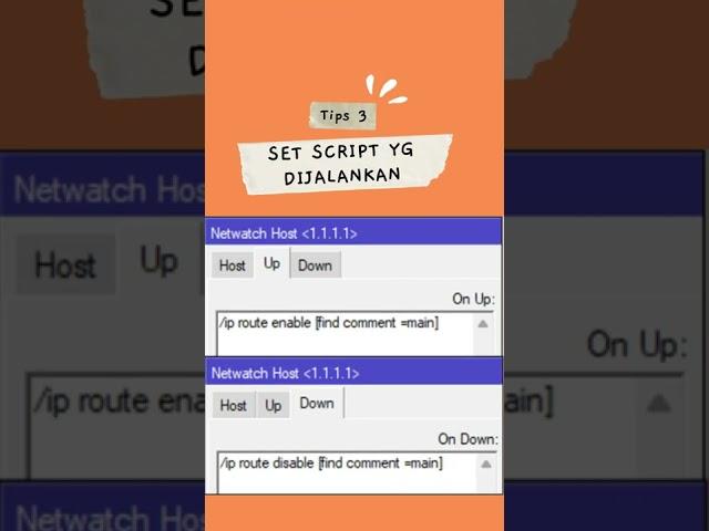failover mikrotik menggunakan fitur netwatch  #Shorts