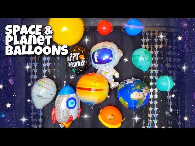 Space Balloon Party! Inflating Our Planet BALLOONS - We Popped Jupiter! Astronaut & Rocket #balloon