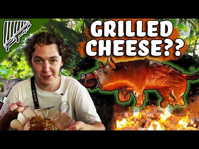 Pig Roast Grilled Cheese with Bali's Locals - Indonesia Street Food