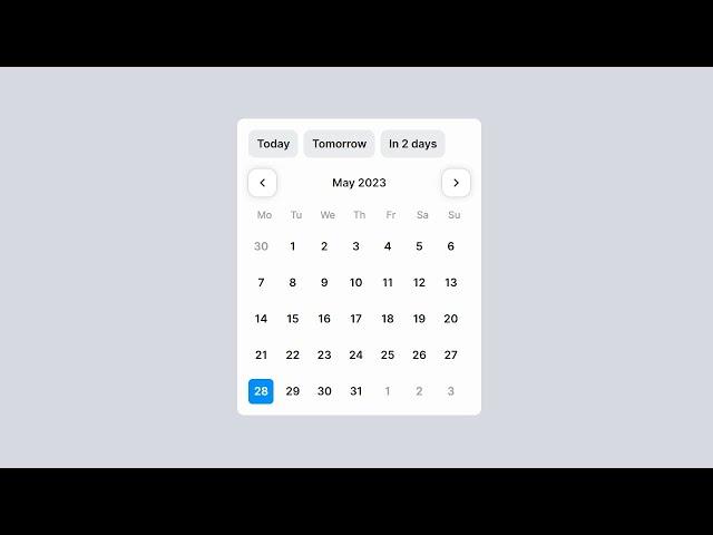 Build a Stylish Datepicker with HTML and CSS