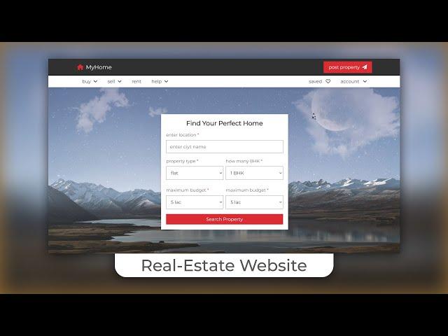 How To Make A Responsive Real-Estate Website Design Using HTML/CSS/JS From Scratch