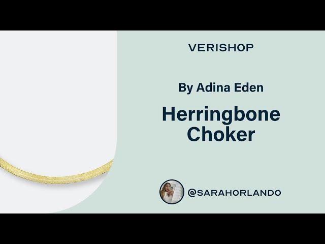 By Adina Eden Herringbone Choker Review