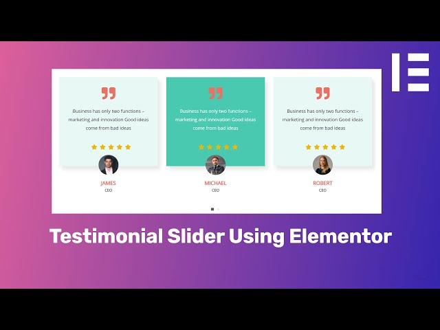 How To Create Testimonial Slider Carousel  in WordPress Using ElementsKit  Elementor Widget