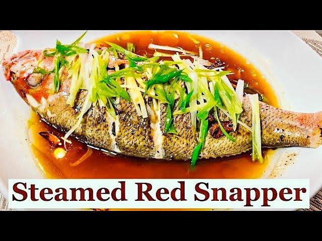 Steamed fish with ginger and green onion  | Red Snapper | Quick and Easy | Chinese New Year Recipe