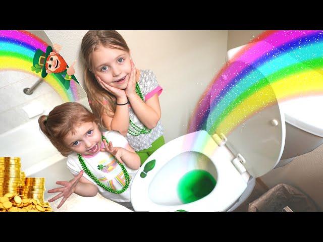 Kin Tin and RoRo CAUGHT A LEPRECHAUN!!  St. Patrick's Day Family Games!