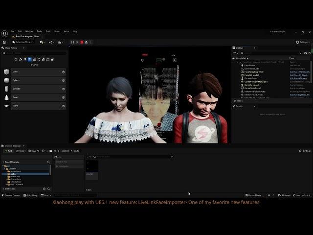Play with one of my favorite new features of UE5.1: Live link face importer
