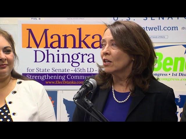 Senator Maria Cantwell faces Hutchison in November race