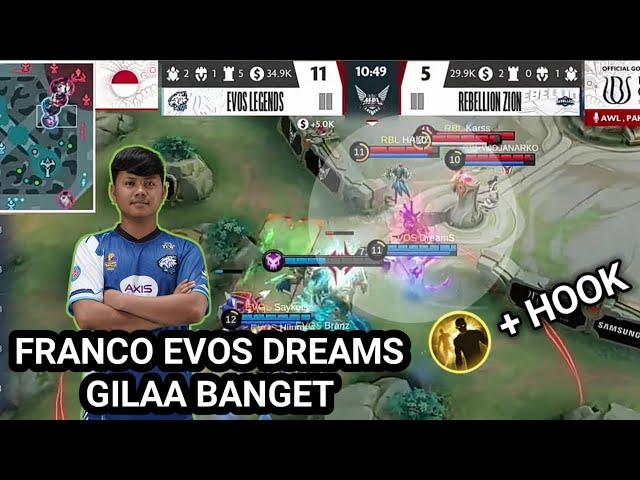 MOMEN FRANCO EVOS DreamS COMBO HOOK FLICKER - MOBILE LEGENDS