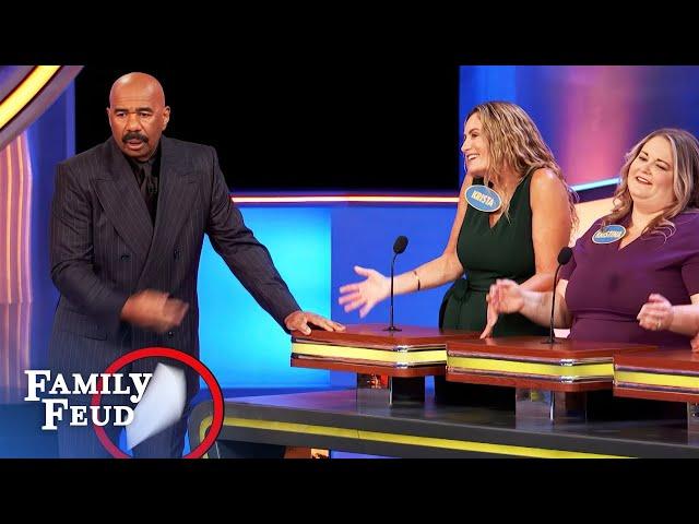 Steve Harvey throws his card at Krista’s answer!!