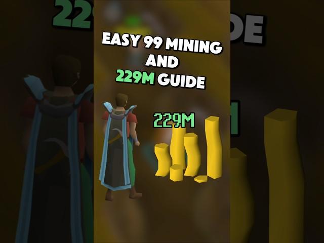 Easy 99 mining training and money making guide OSRS #osrs #runescape #oldschoolrunescape