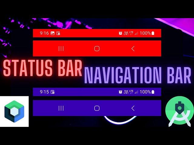 Change Status Bar Color Android Studio Jetpack Compose | Change Navigation Bar Color Jetpack Compose