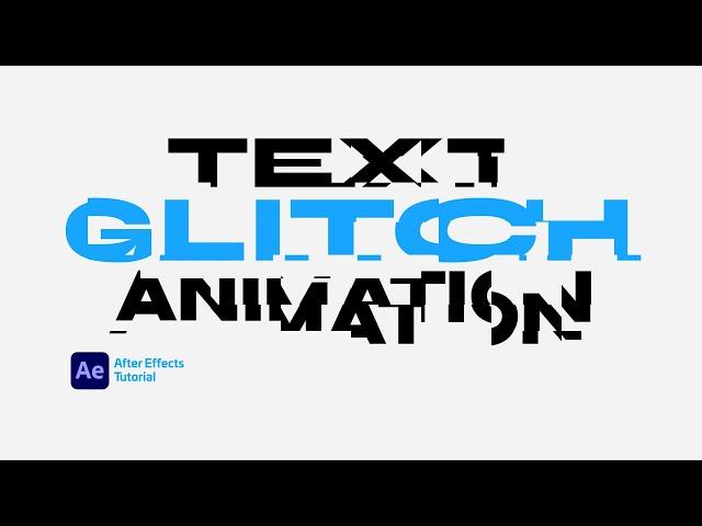 Text Glitch Animation. Adobe After Effects Tutorial