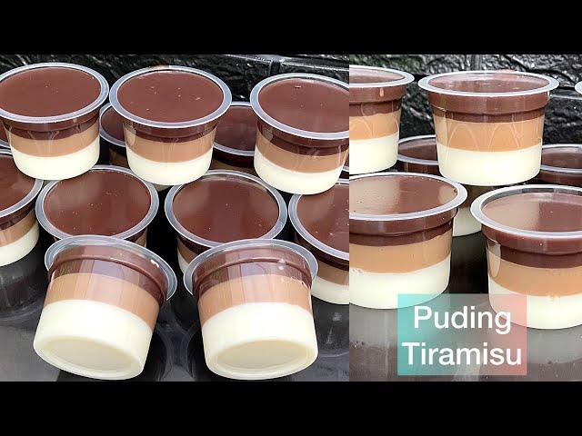 Resep puding tiramisu lembut dan creamy Banget cocok untuk ide jualan dan takjil buka puasa