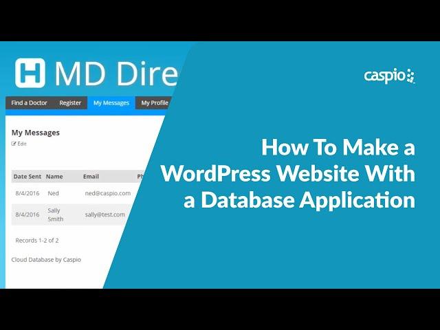 Making a WordPress Website With a Database Application