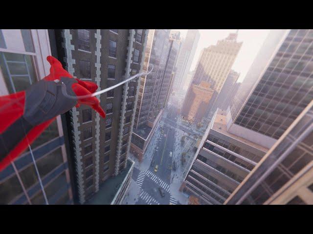 Marvel's Spider-Man (PC) - Web Swinging in First Person Mode (Get your barf bag ready!)