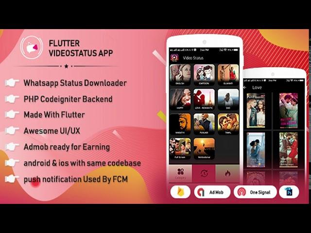 Flutter WhatsApp video status & video sharing with admin panel | Codecanyon Scripts and Snippets