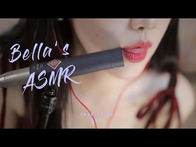 【Bella ASMR】Small hole tongue + stockings