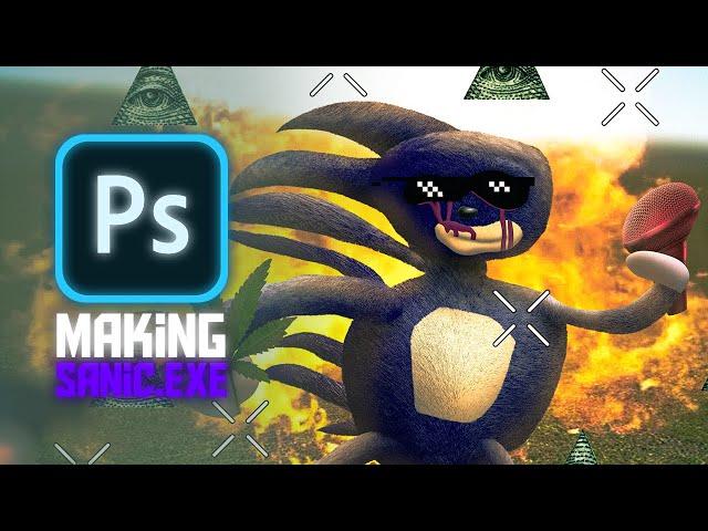 Making Sanic.exe from a Friday Night Funkin' Mod in Photoshop | Speed Edit | Sonic.exe