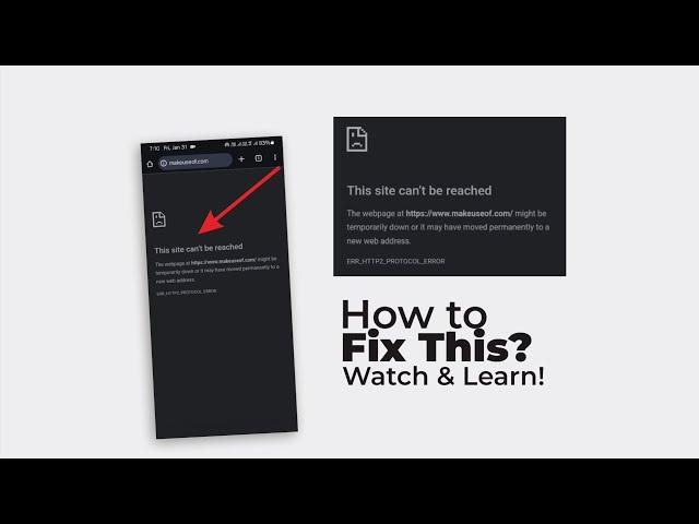 How to Fix "This Site Can't Be Reached" on Google Chrome & Other Android Browsers