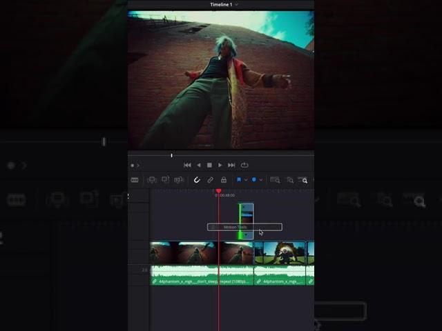 Clean music video transition in DaVinci Resolve