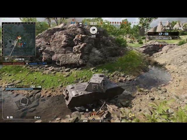 WOT CONSOLE PS4 / VK 168.01 (P) / Gameplay