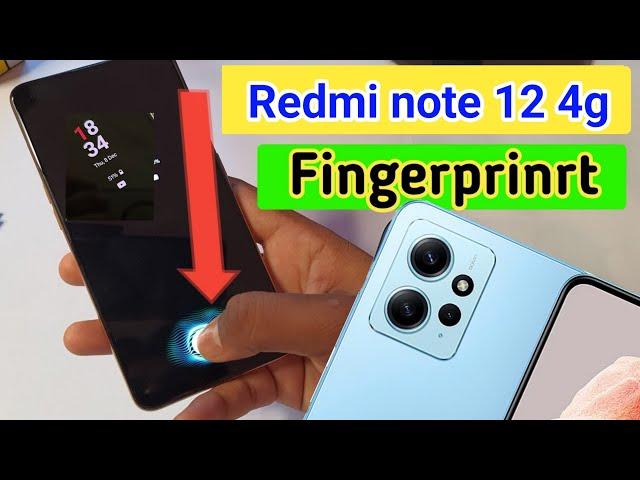 Redmi note 12 4g display fingerprint setting/Redmi note 12 4g fingerprint screen lock/