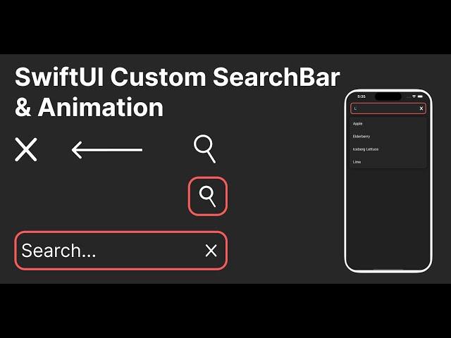 SwiftUI Custom SearchBar with Smooth Animation Effects