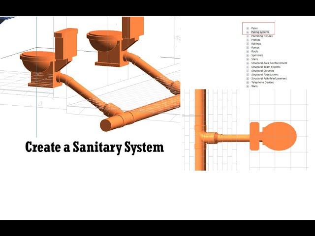 Create a Sanitary System_ Revit Tutorial