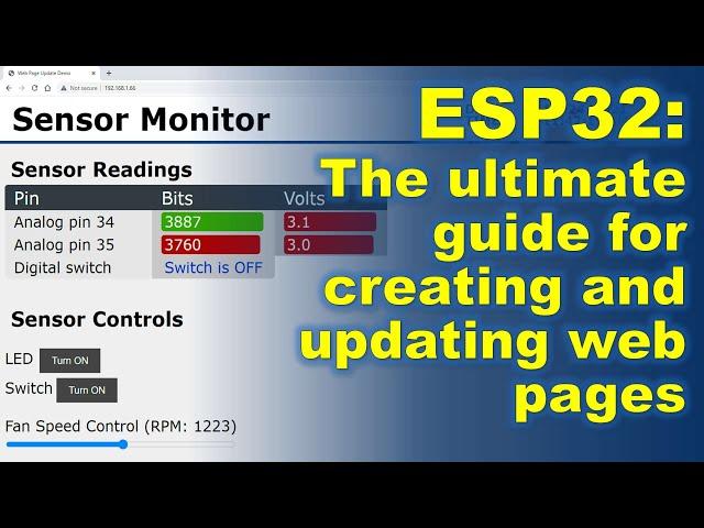 ESP32 Web page creating and updating