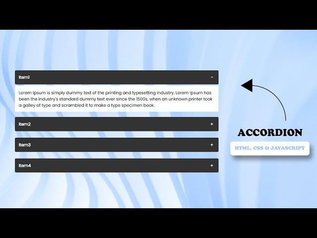 How to create animated Accordion/collapsible content using - HTML,CSS and JavaScript.