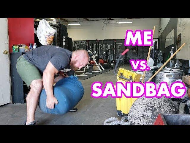 Strongman Sandbag Tutorial - Tips for Picking and Carrying a Sandbag Faster