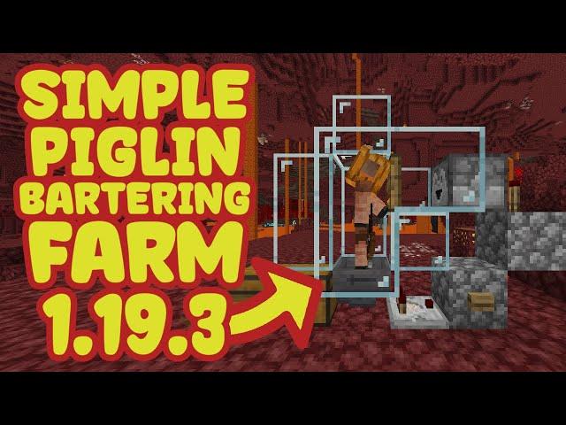 Easy Piglin Bartering System Minecraft 1.21 - 3,000 Items per Hour!