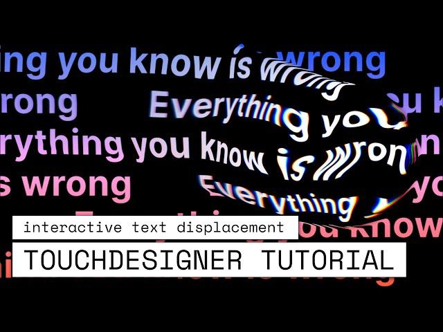 Interactive Text Displacement | TouchDesigner Tutorial