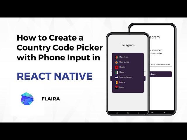 How to Create a Country Code Picker with Phone Input in React Native | Expo