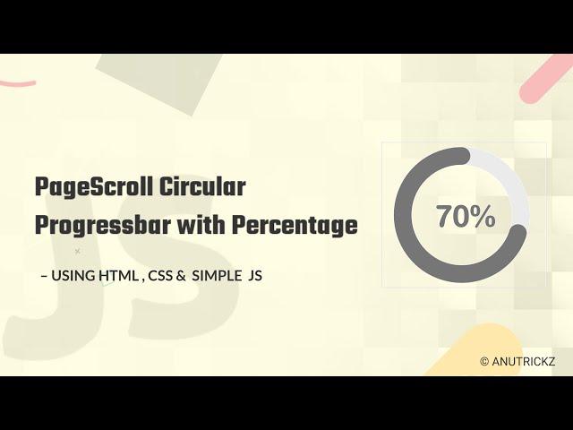 [Requested] How To Create a Scroll-Based Progress Bar with Percentage - using HTML CSS & JS