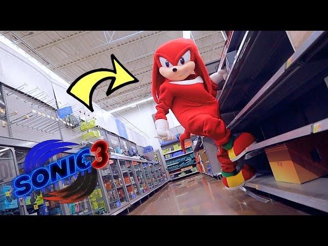 KNUCKLES CLIMBS SHELVES IN WALMART!!!