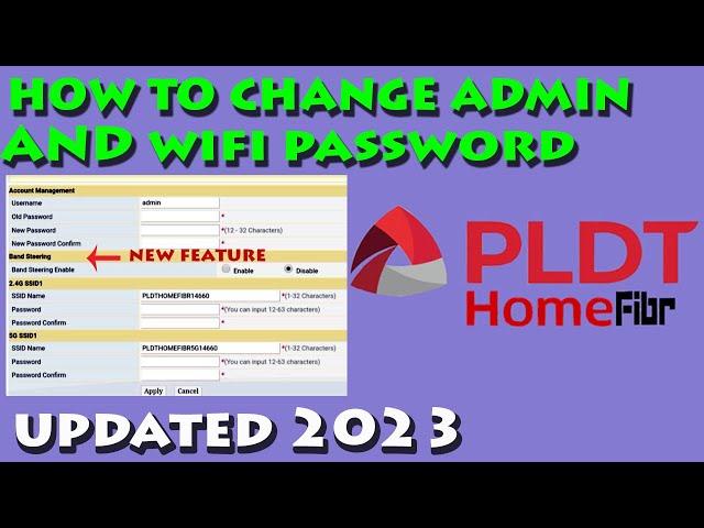 HOW TO CHANGE ADMIN AND Wi-Fi PASSWORD ON PLDT HOME FIBR (updated 2023)