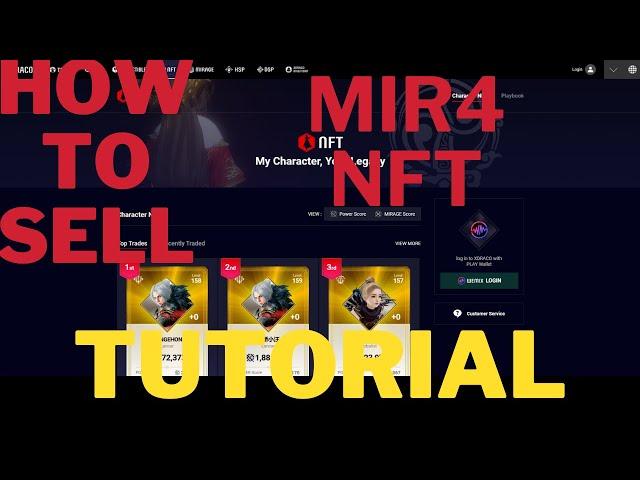 How to Sell mir4 character this January 2024 #nft #mir4 #draco #wemix