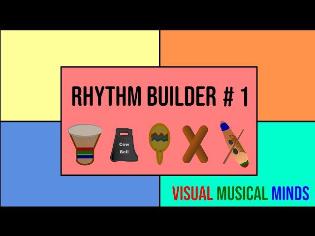 Rhythm Builder #1: Drum, Cow Bell, Maraca, Claves, Guiro