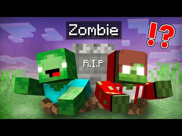 How JJ and Mikey Became ZOMBIE and Out of Their GRAVES ? - Minecraft (Maizen)