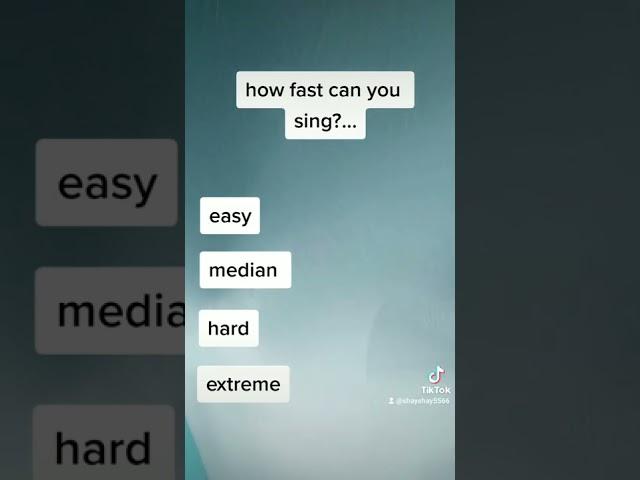 How fast can you sing? #tiktok