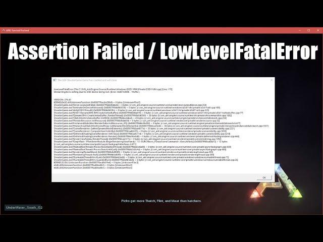 ARK: Assertion Failed / LowLevelFatalError [Fix]