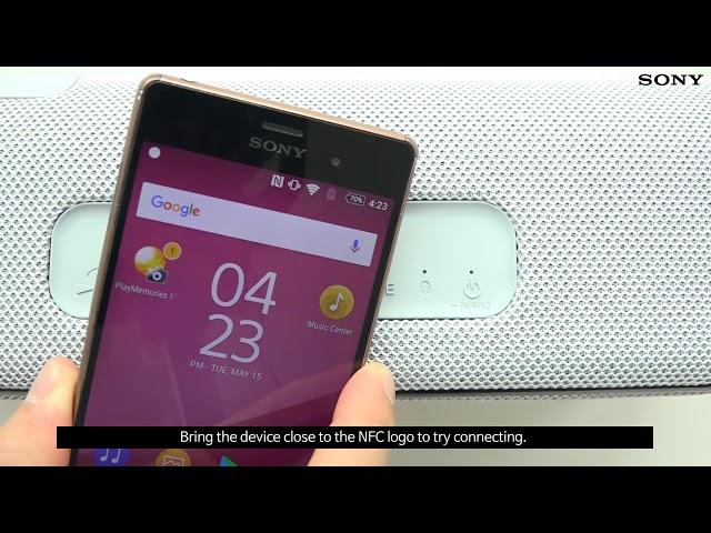 SRS-XB41 | Connecting to Bluetooth (via NFC)