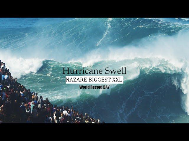 Biggest XXL Waves ever surfed in Nazare during Hurricane Epsilon!